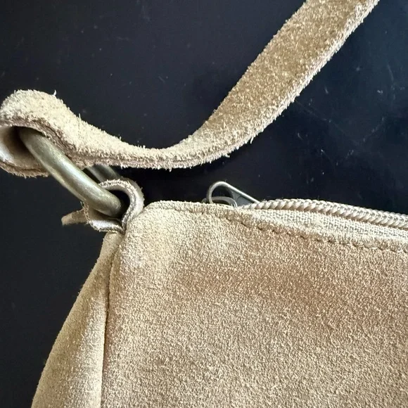Darling Tan Fringe Shoulder Bag, Small Chic Style! Real Suede! - Picture 5 of 5